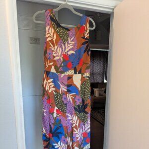 Jumpsuit Linen Botanical Print